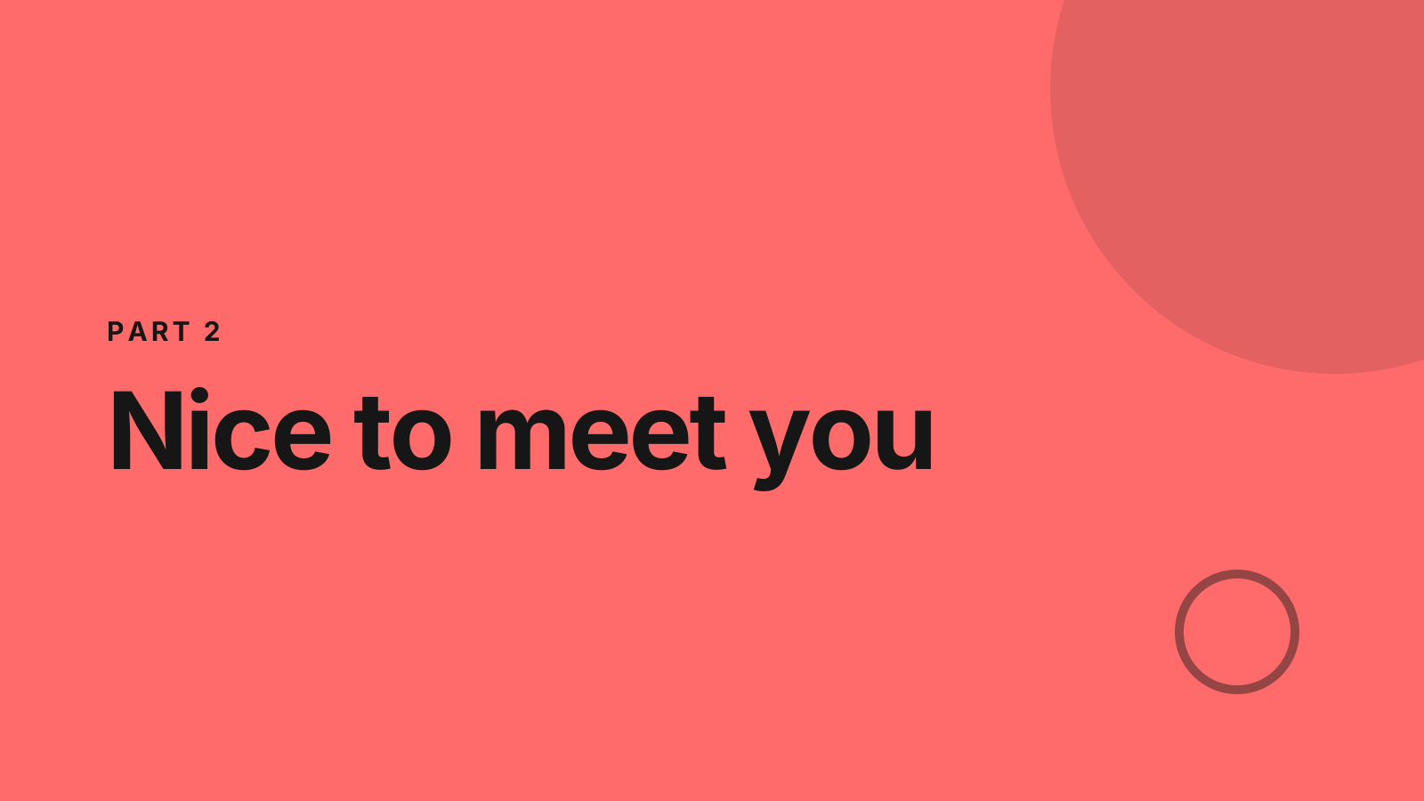About me presentation: Section