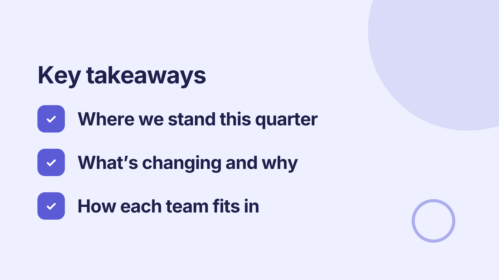 All-hands: Key takeaways