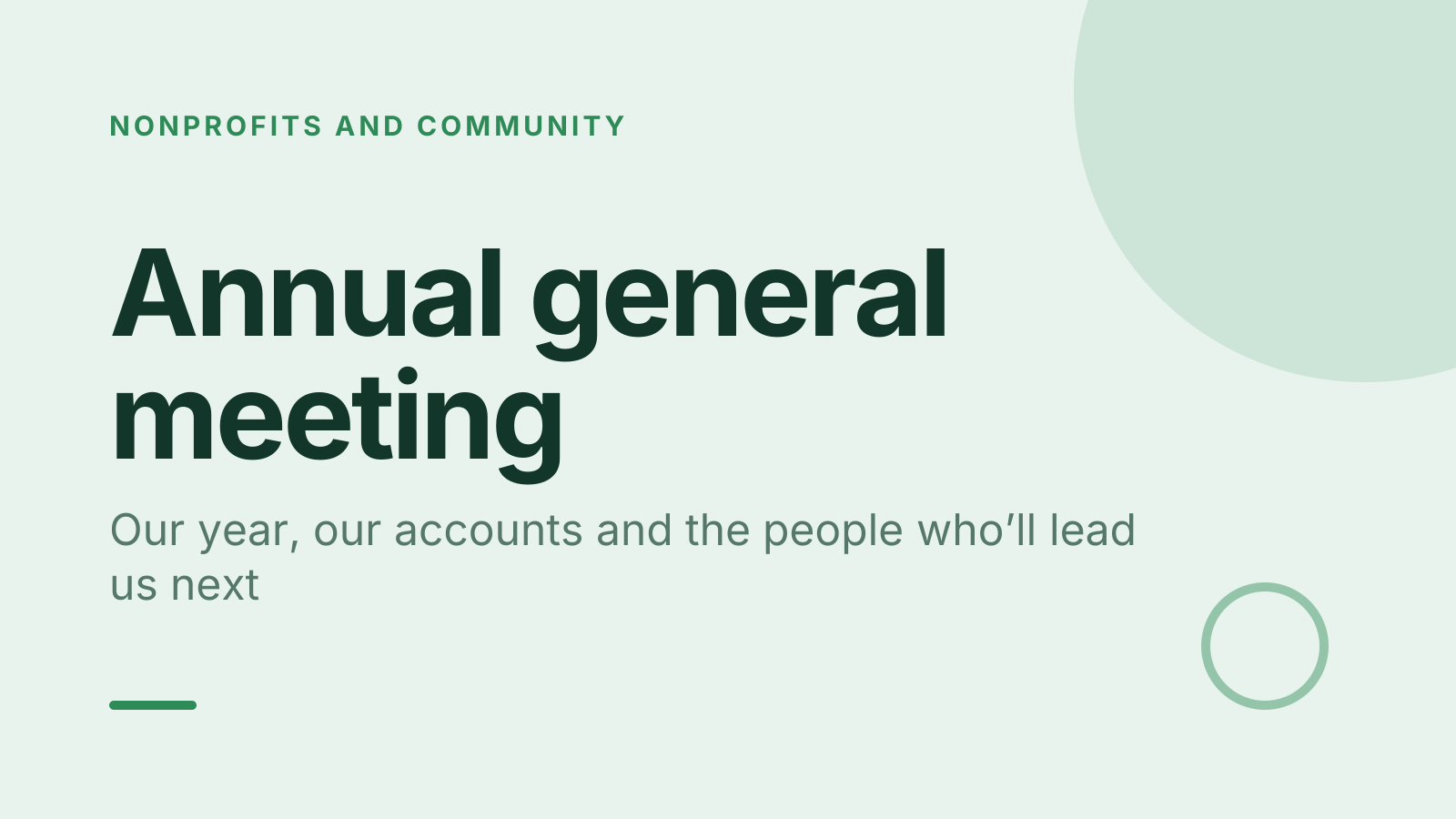 Annual general meeting template: title slide