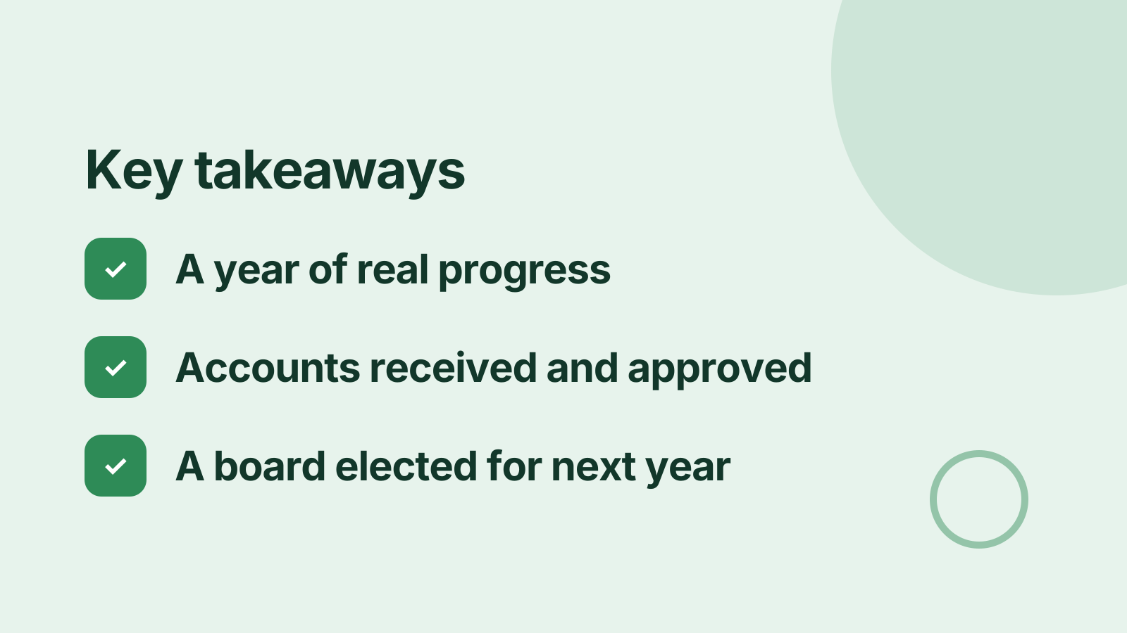 Annual general meeting: Key takeaways