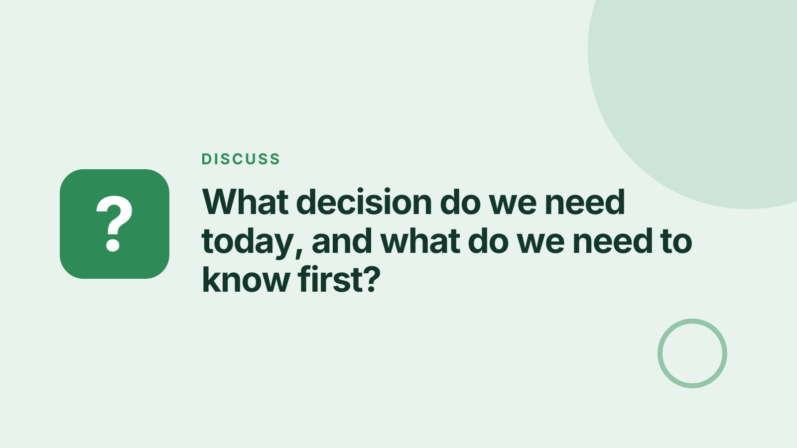 Board meeting: Discussion