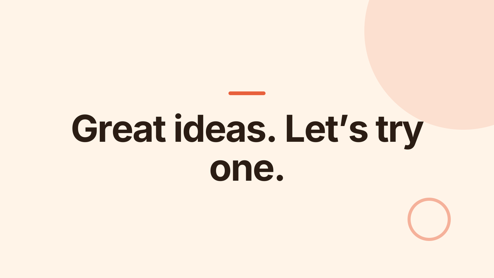 Brainstorm: Closing slide