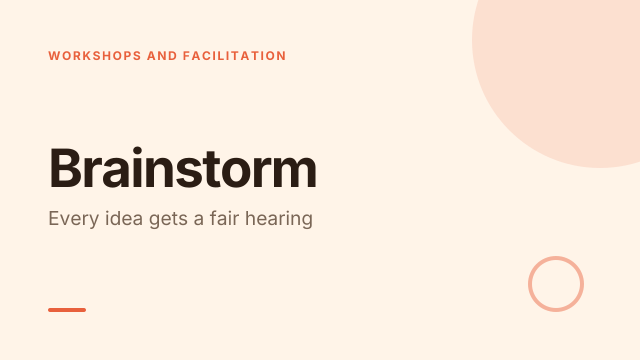 Brainstorm template cover