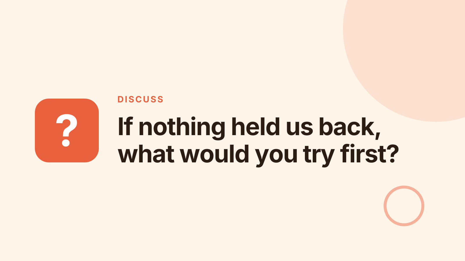 Brainstorm: Discussion prompt