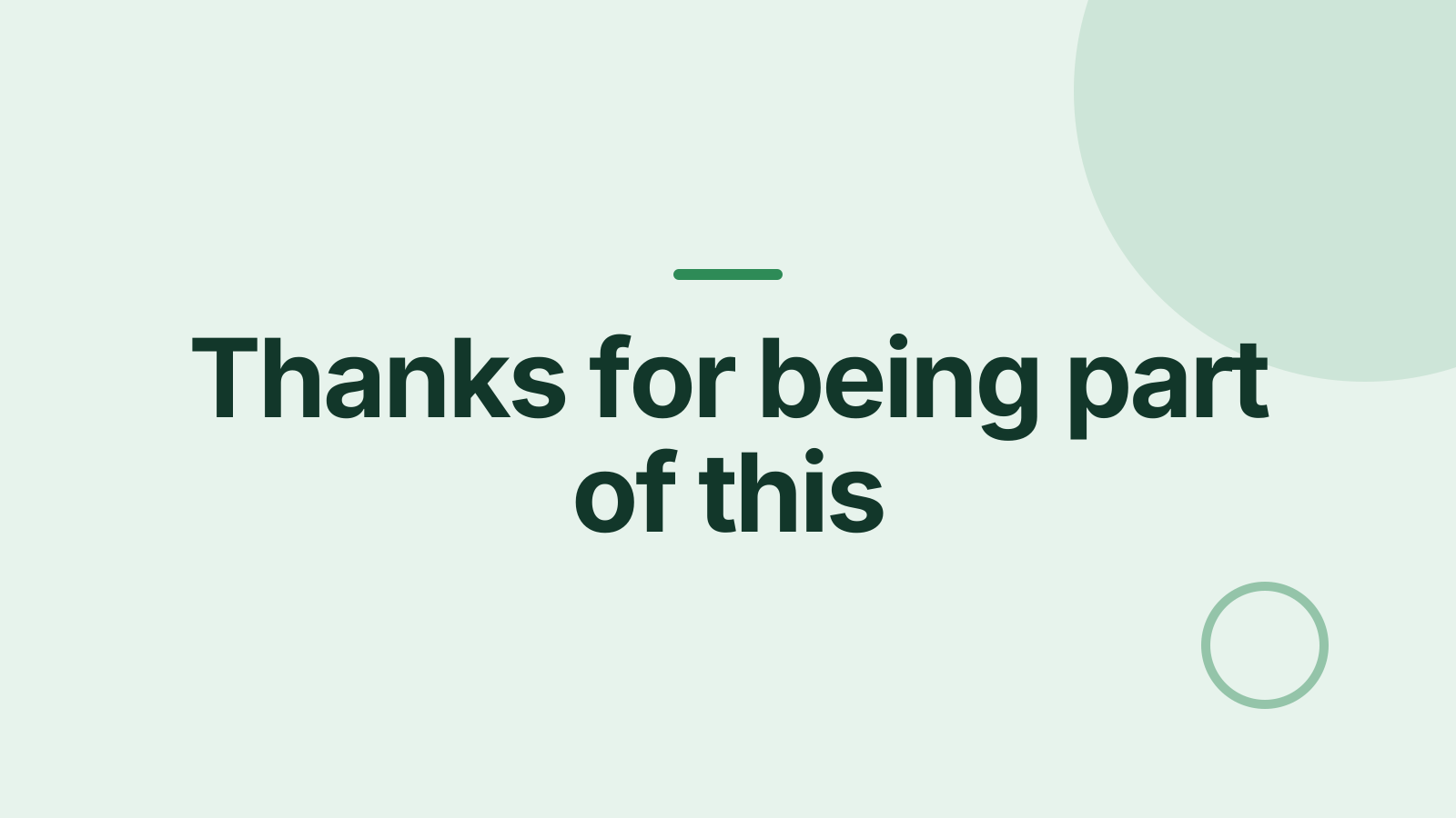 Community call: Closing slide
