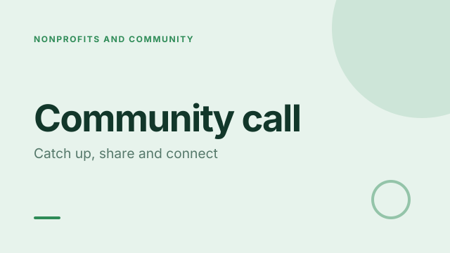 Community call template cover