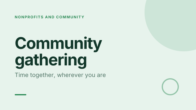 Community gathering template cover