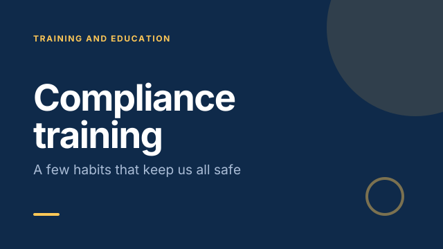 Compliance training template cover