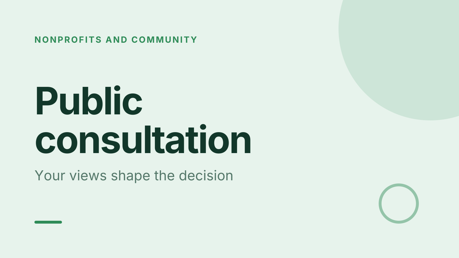 Public consultation template: title slide