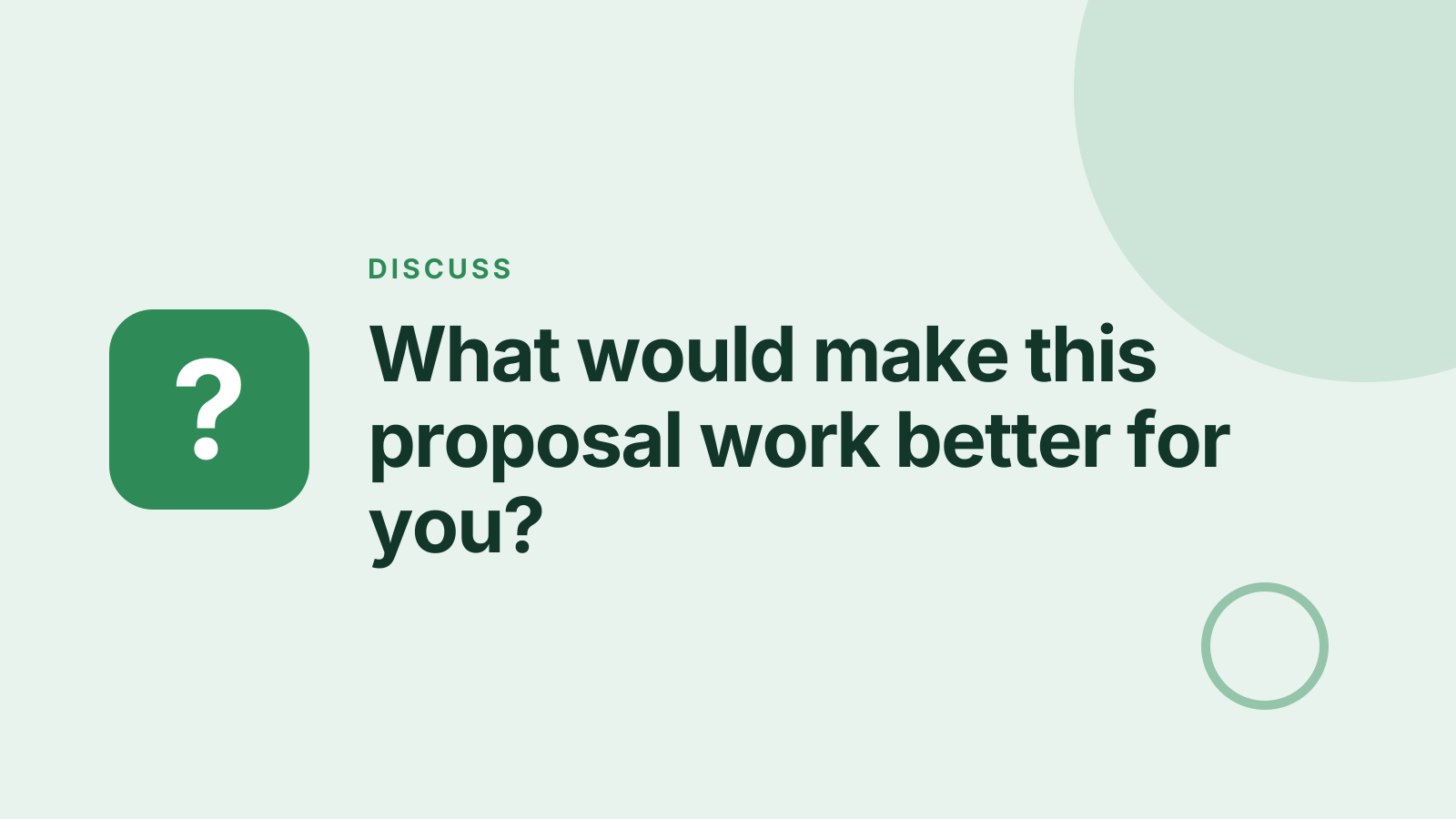 Public consultation: Discussion prompt