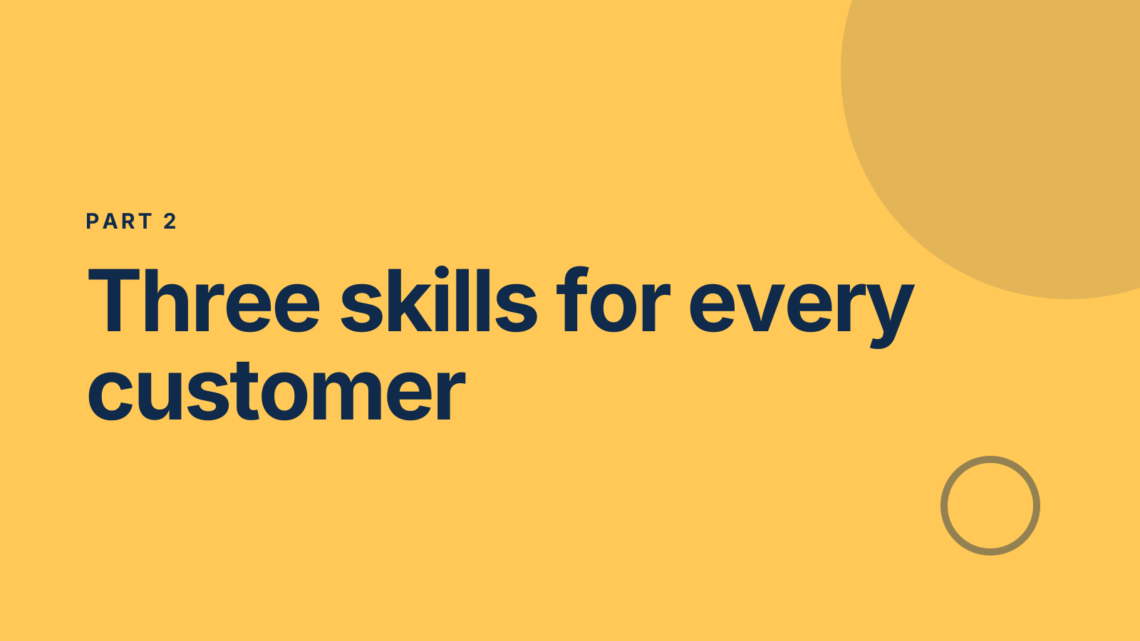 Customer service training: Section