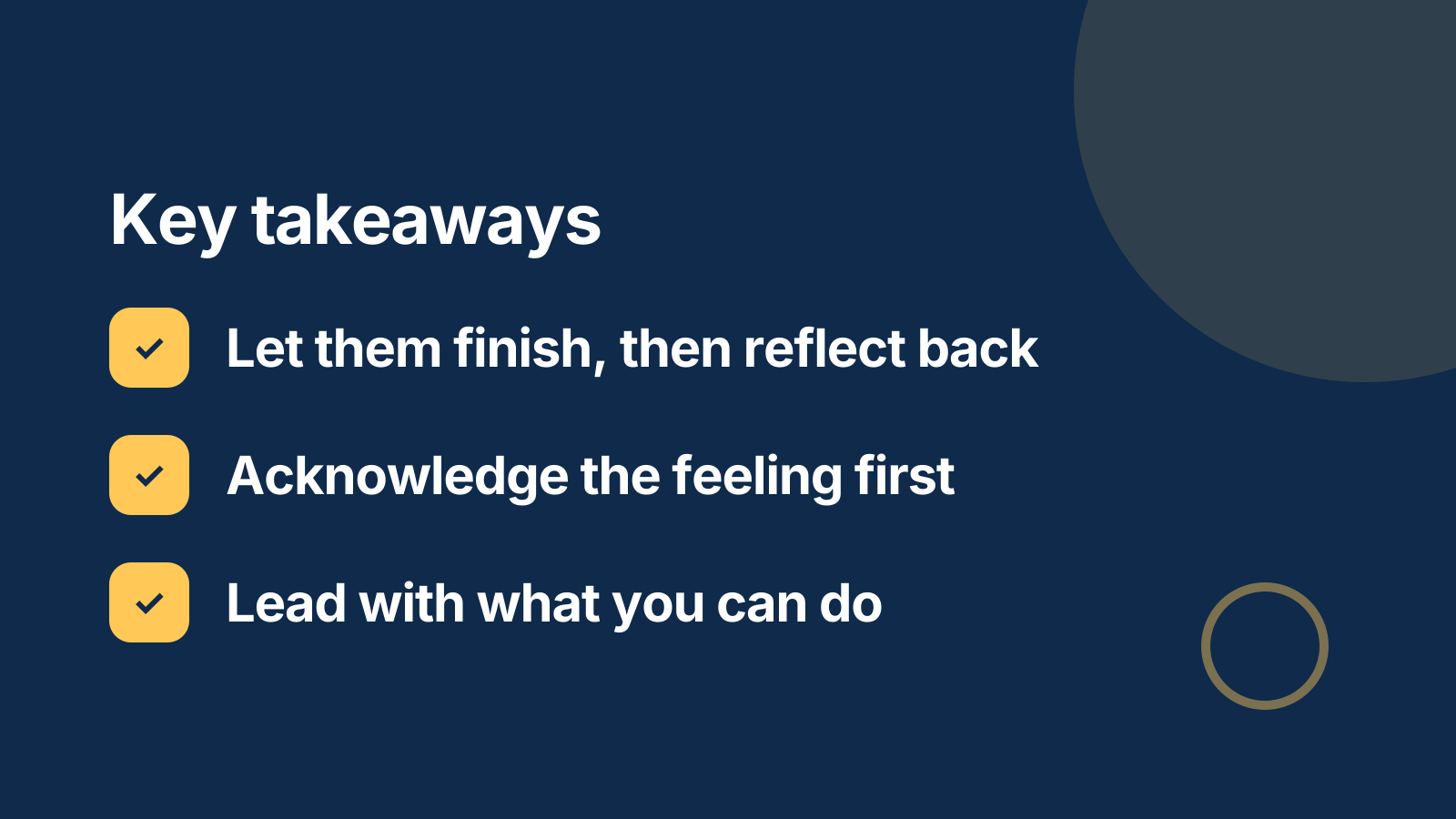 Customer service training: Key takeaways