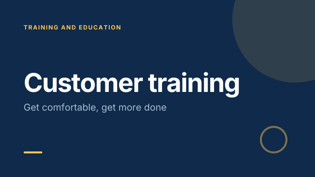 Customer training template cover