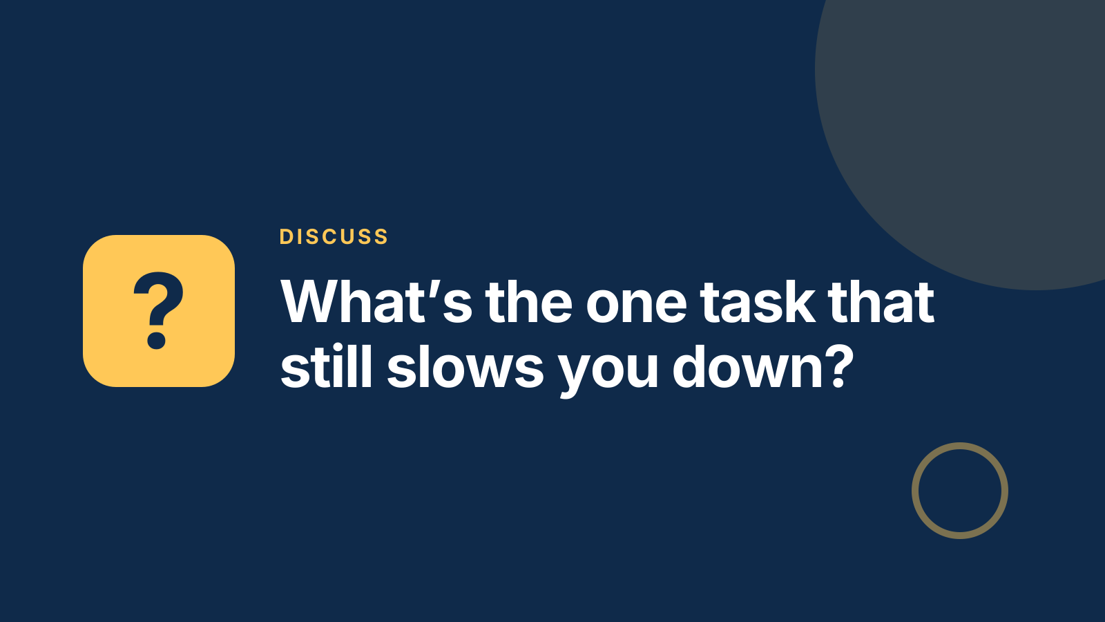 Customer training: Discussion prompt