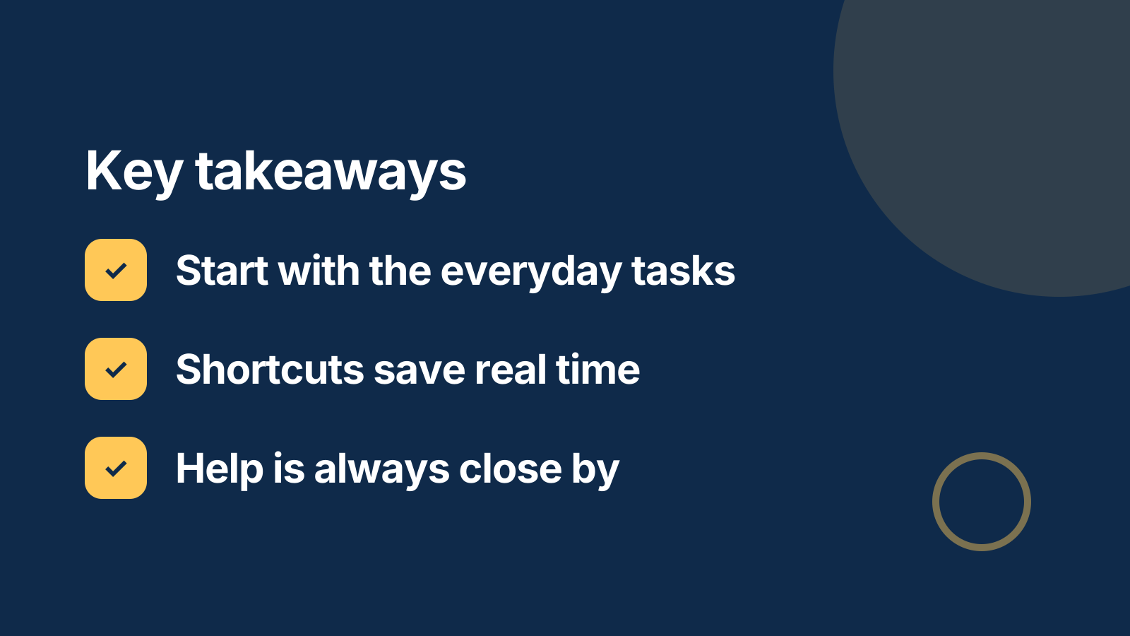 Customer training: Key takeaways