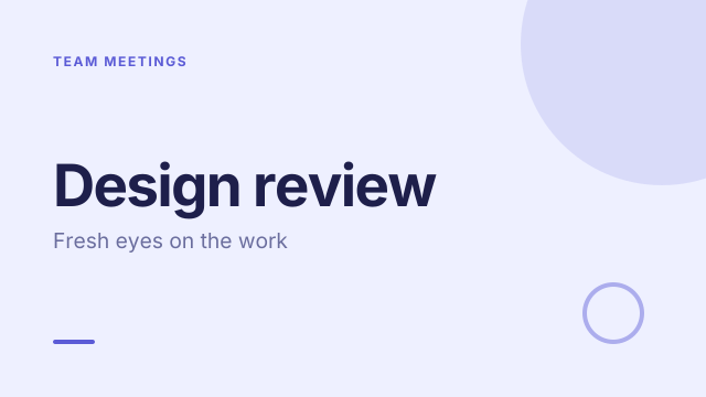 Design review template cover