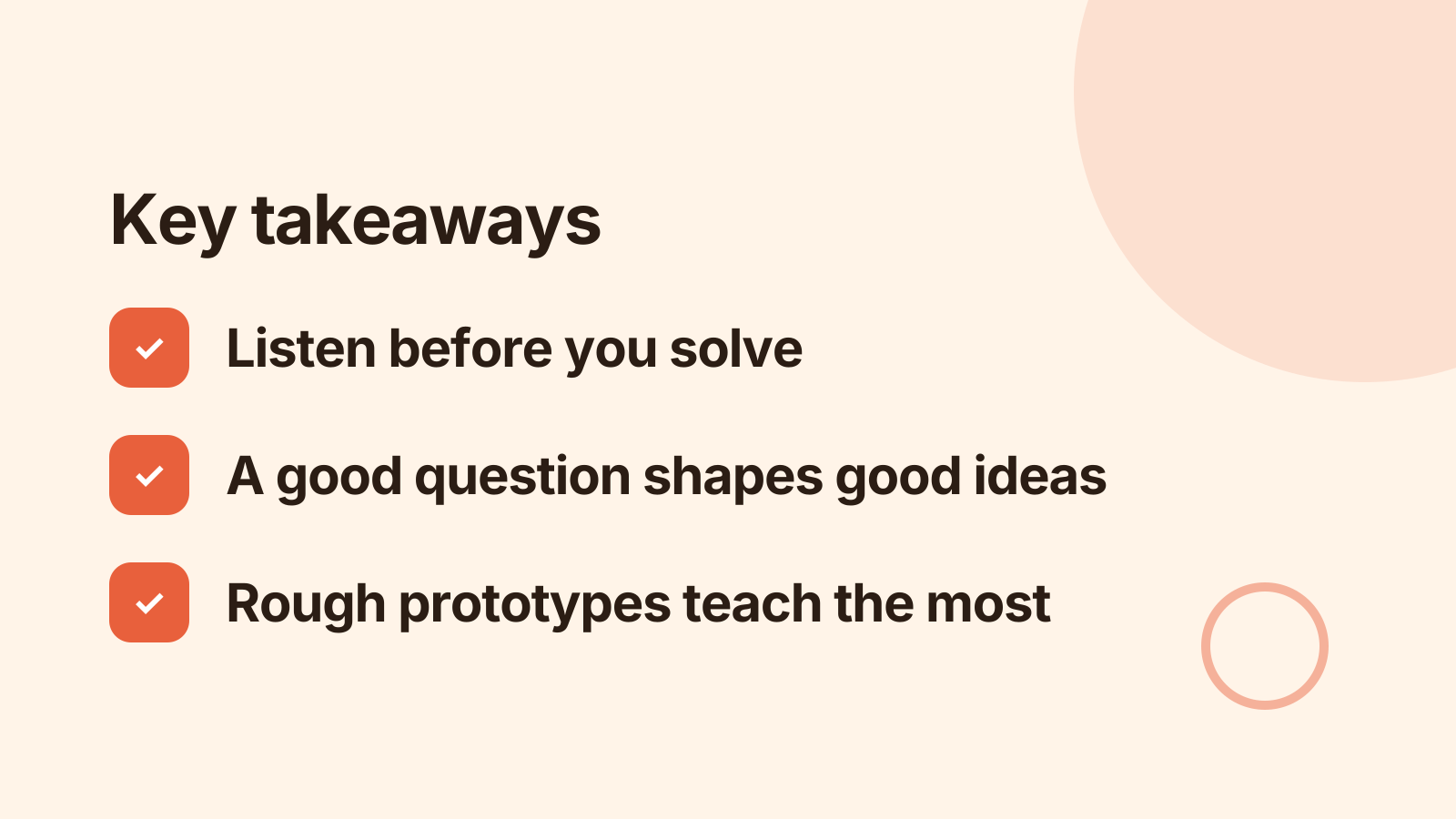 Design thinking workshop: Key takeaways