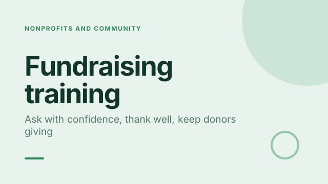 Fundraising training template cover