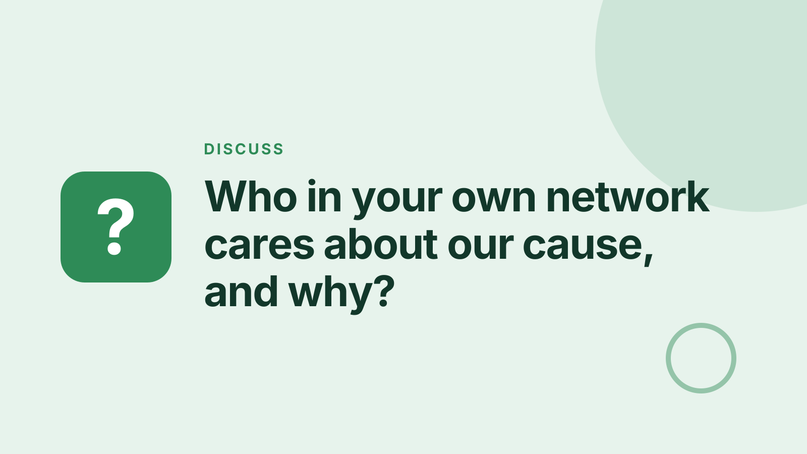 Fundraising training: Discussion