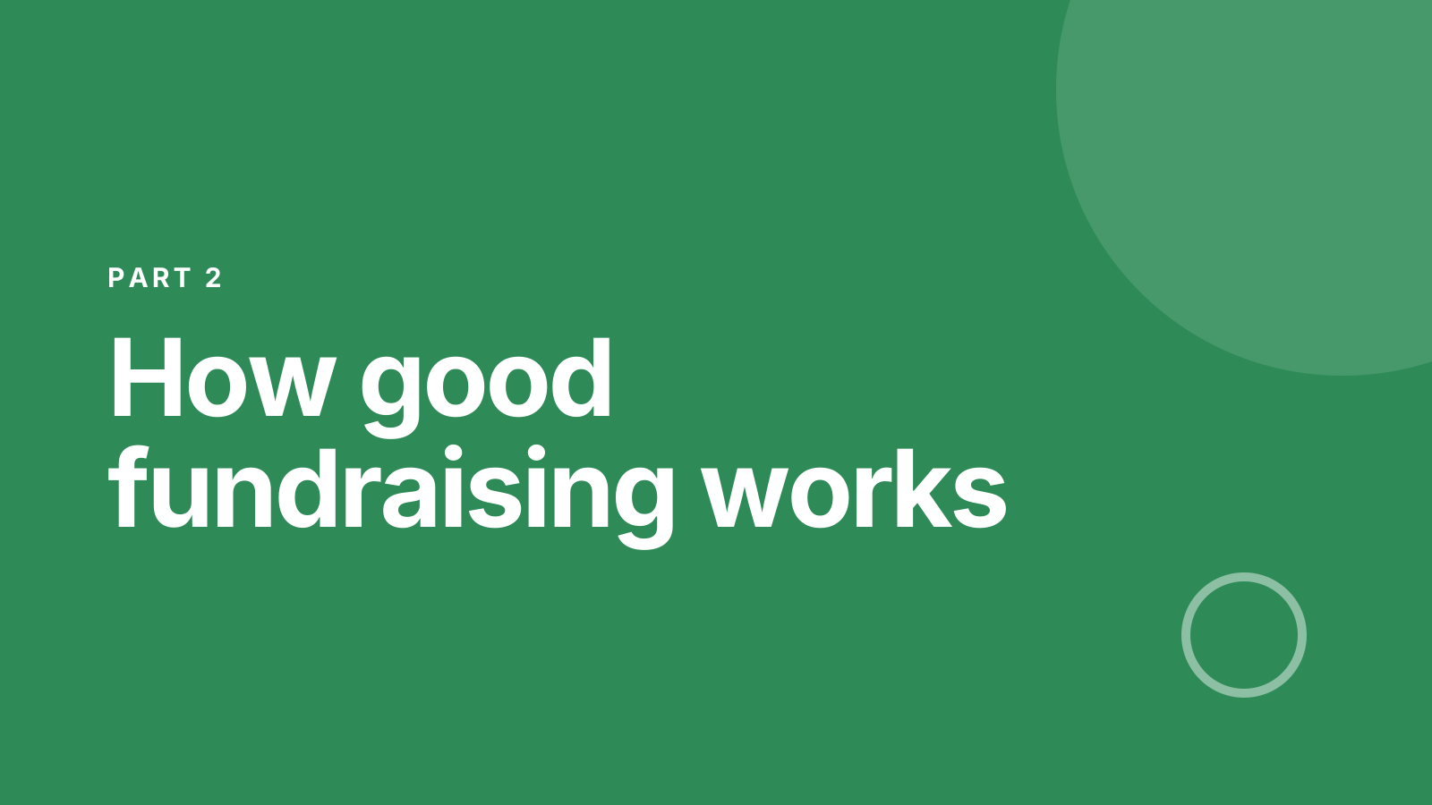 Fundraising training: Section