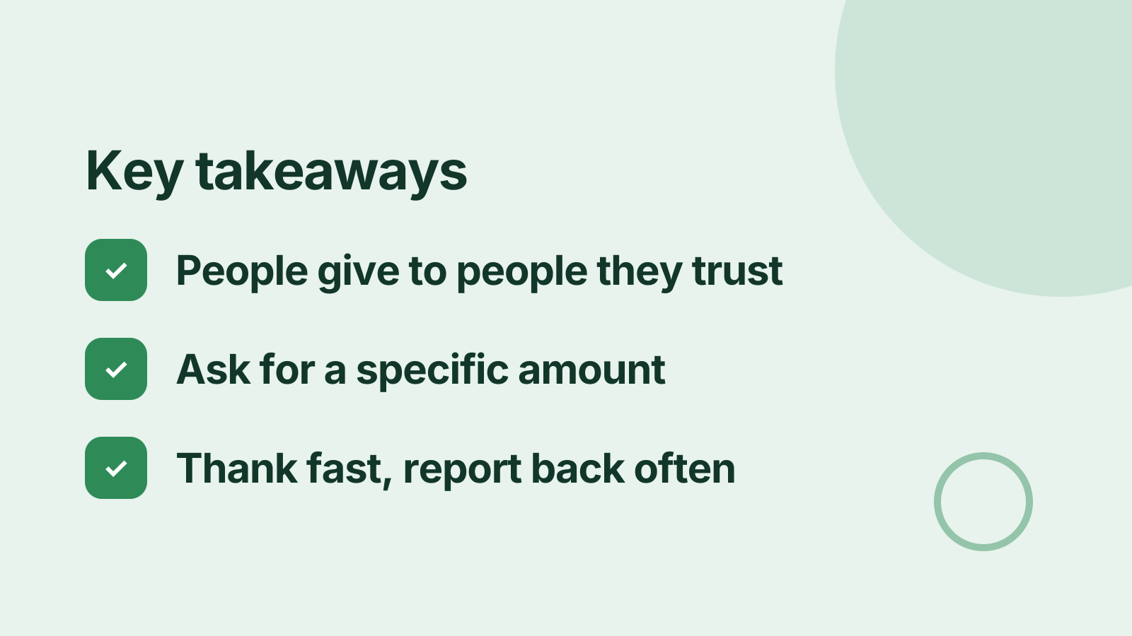 Fundraising training: Key takeaways