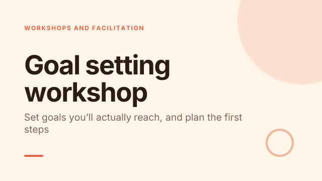 Goal setting workshop template cover