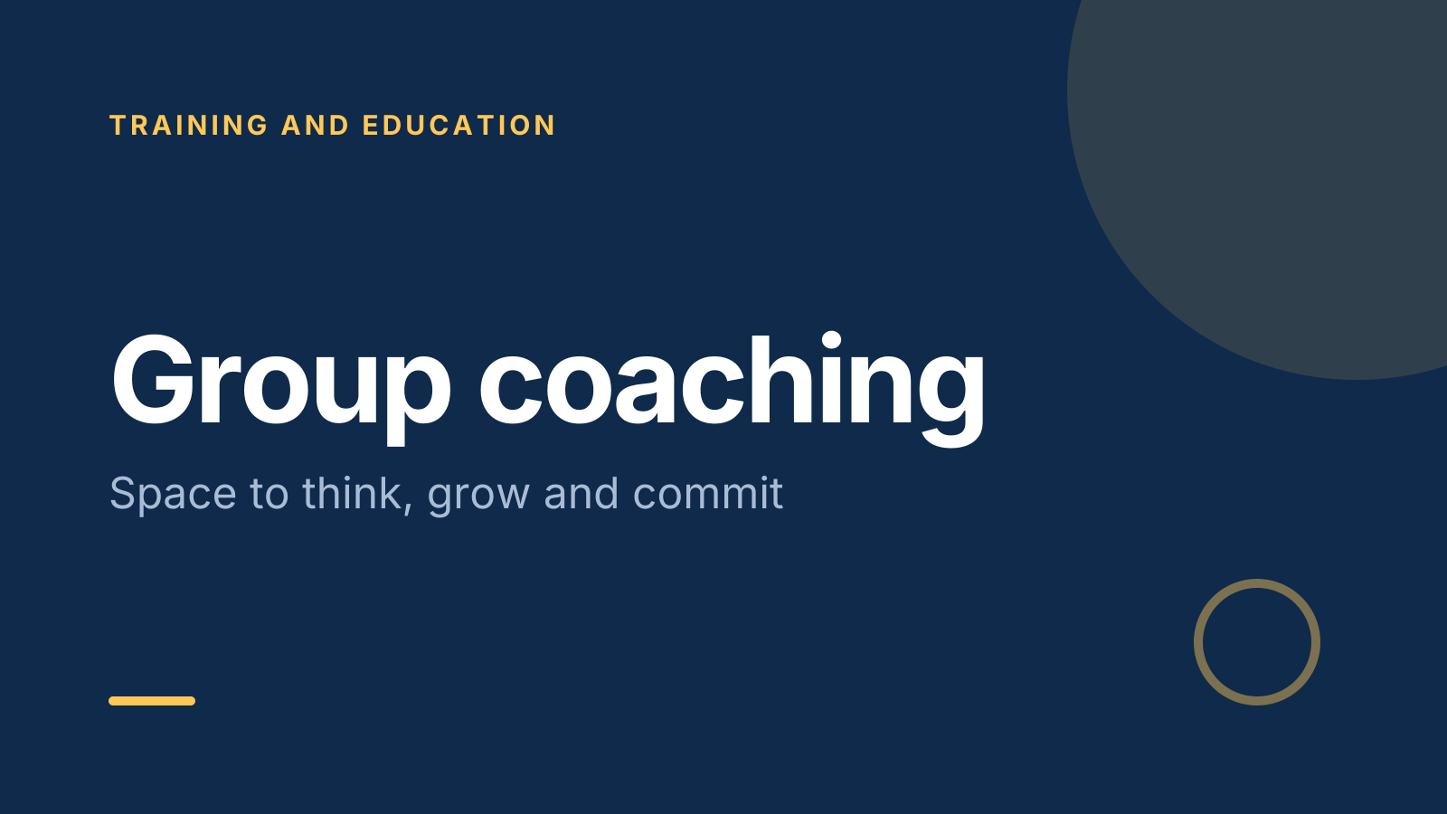 Group coaching template: title slide