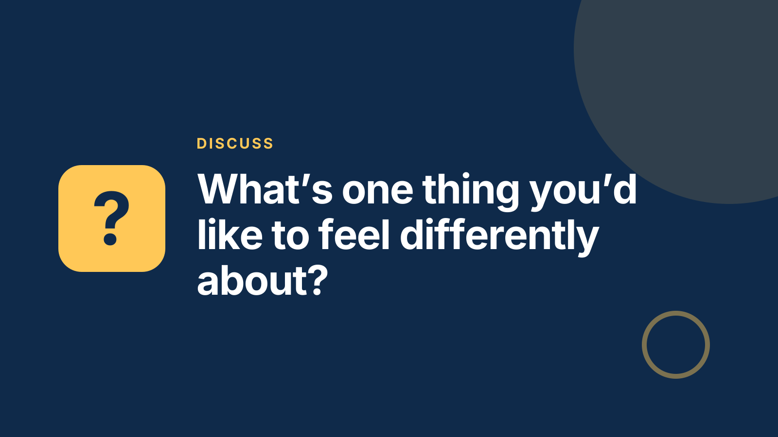 Group coaching: Discussion prompt