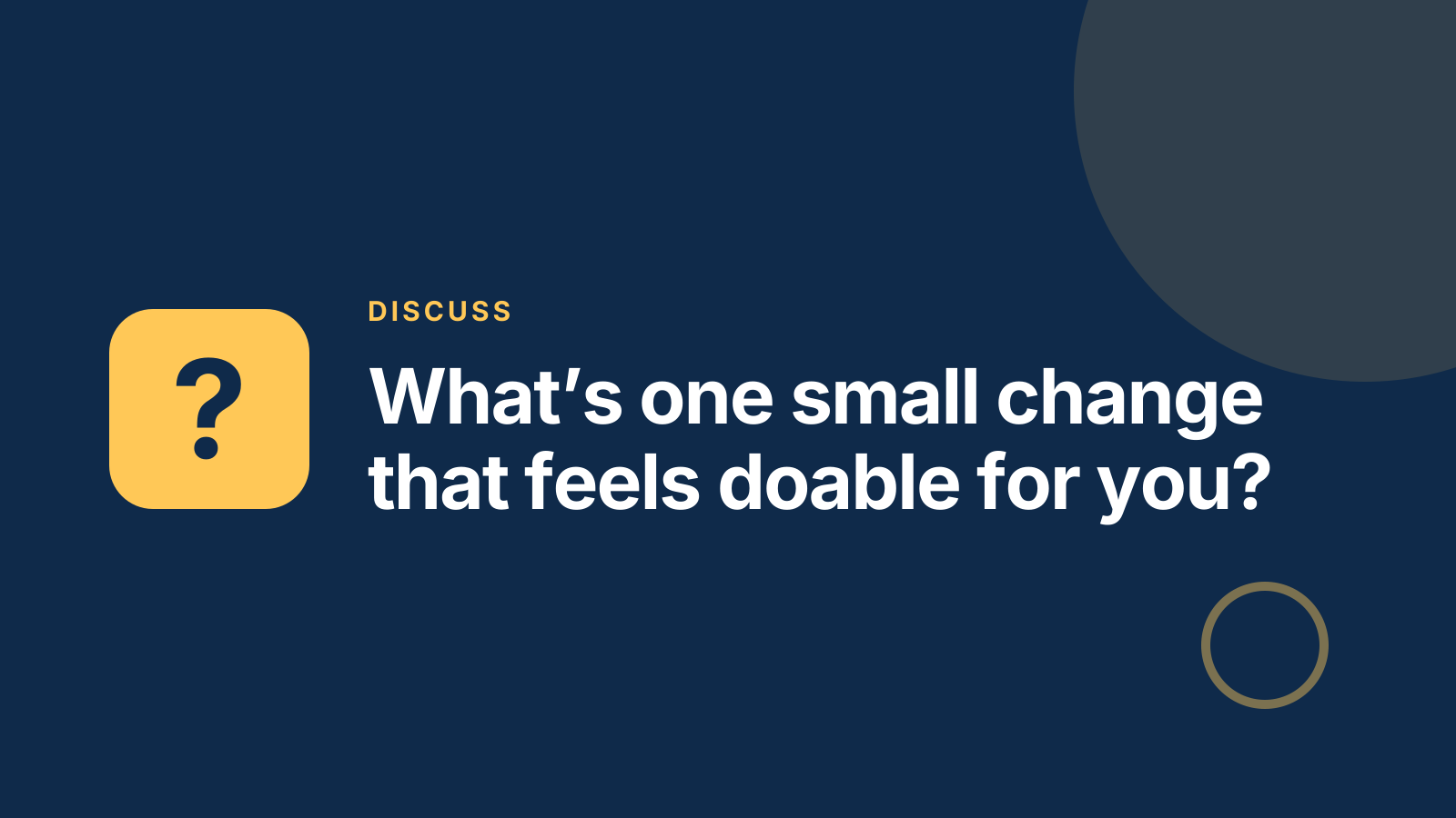 Health education session: Discussion prompt