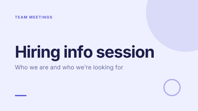 Hiring info session template cover
