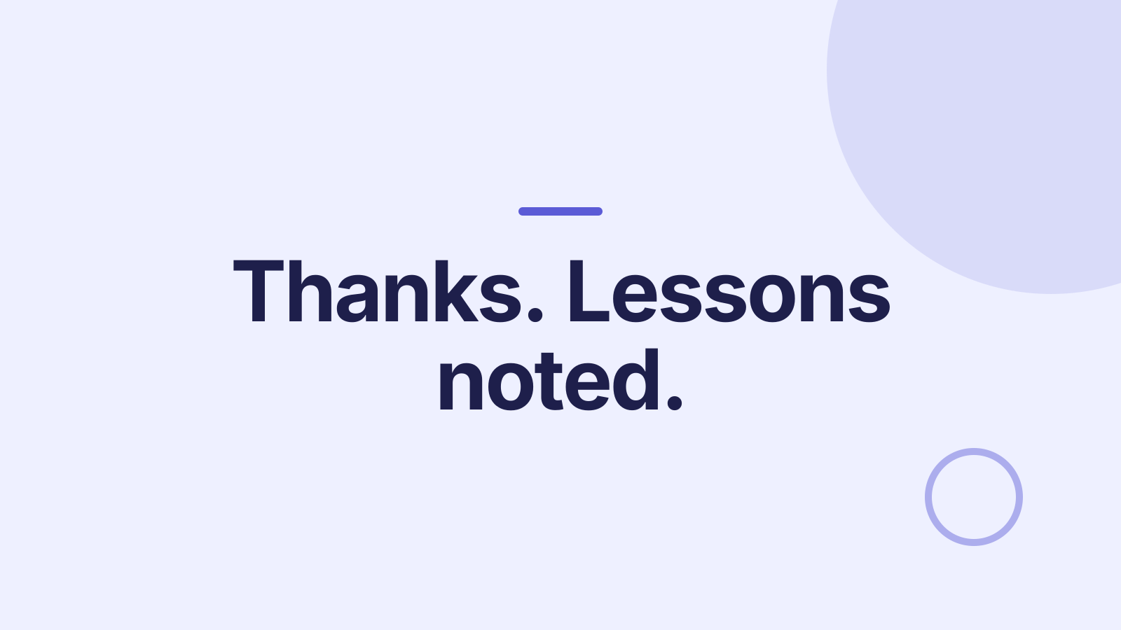 Incident review: Closing slide