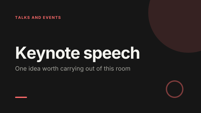 Keynote speech template cover