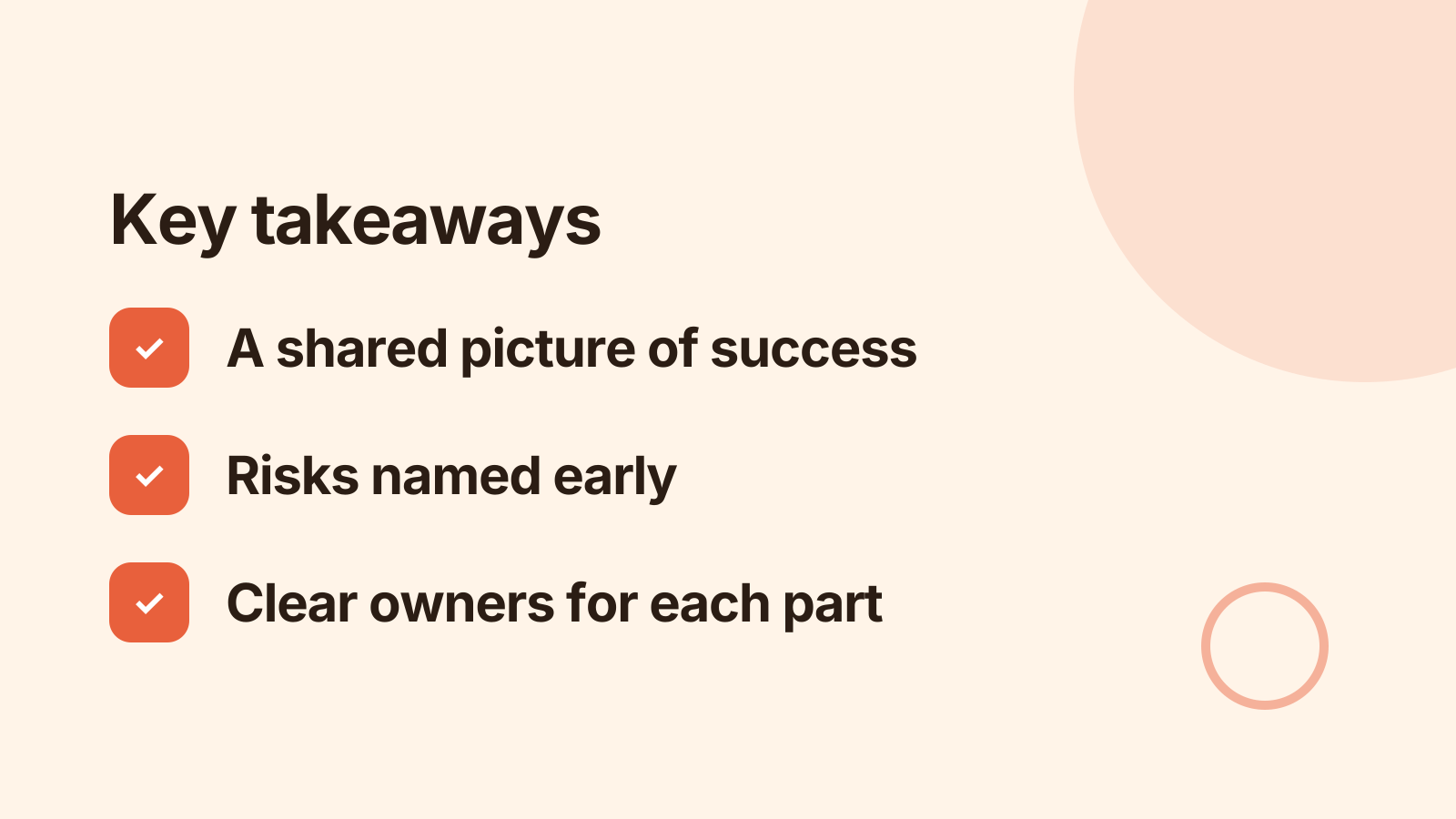 Kickoff: Key takeaways