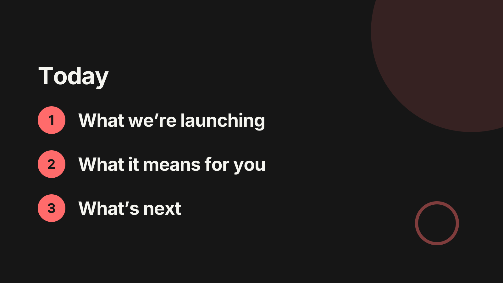 Launch event: Agenda