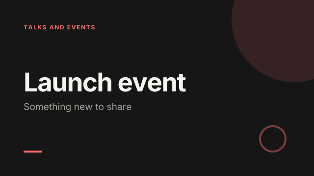 Launch event template cover