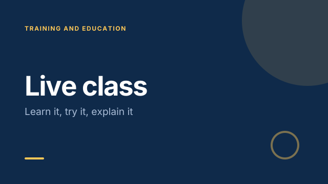 Live class template cover