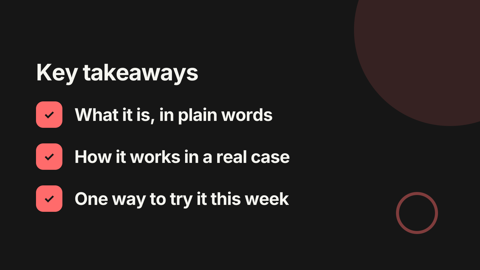 Lunch and learn: Key takeaways