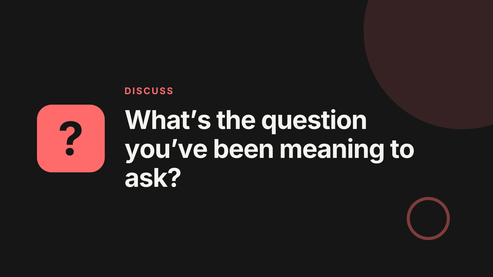 Office hours: Discussion prompt