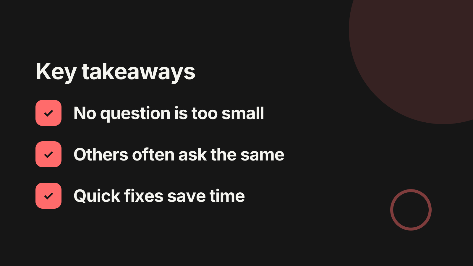Office hours: Key takeaways