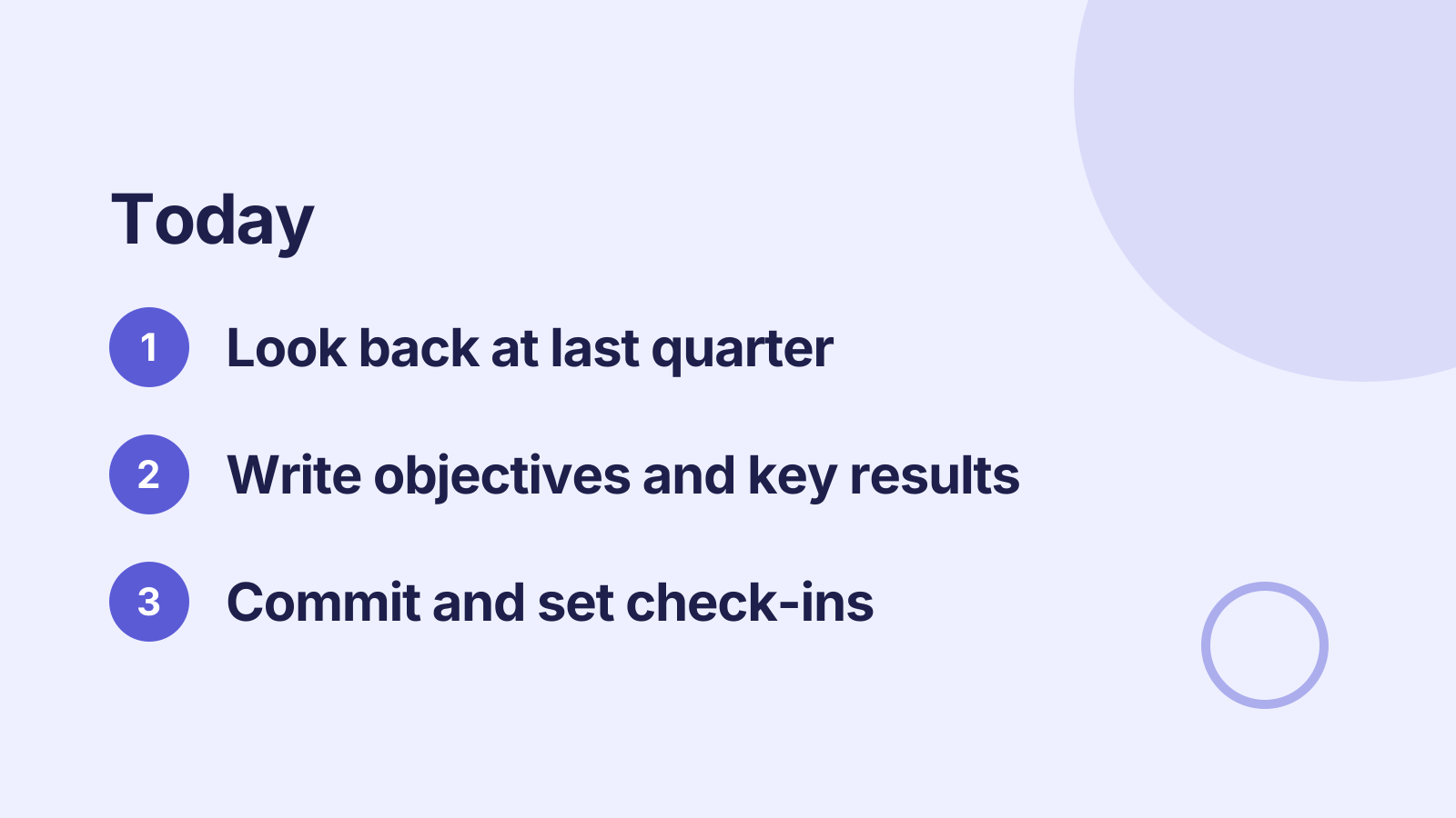 OKR planning: Today