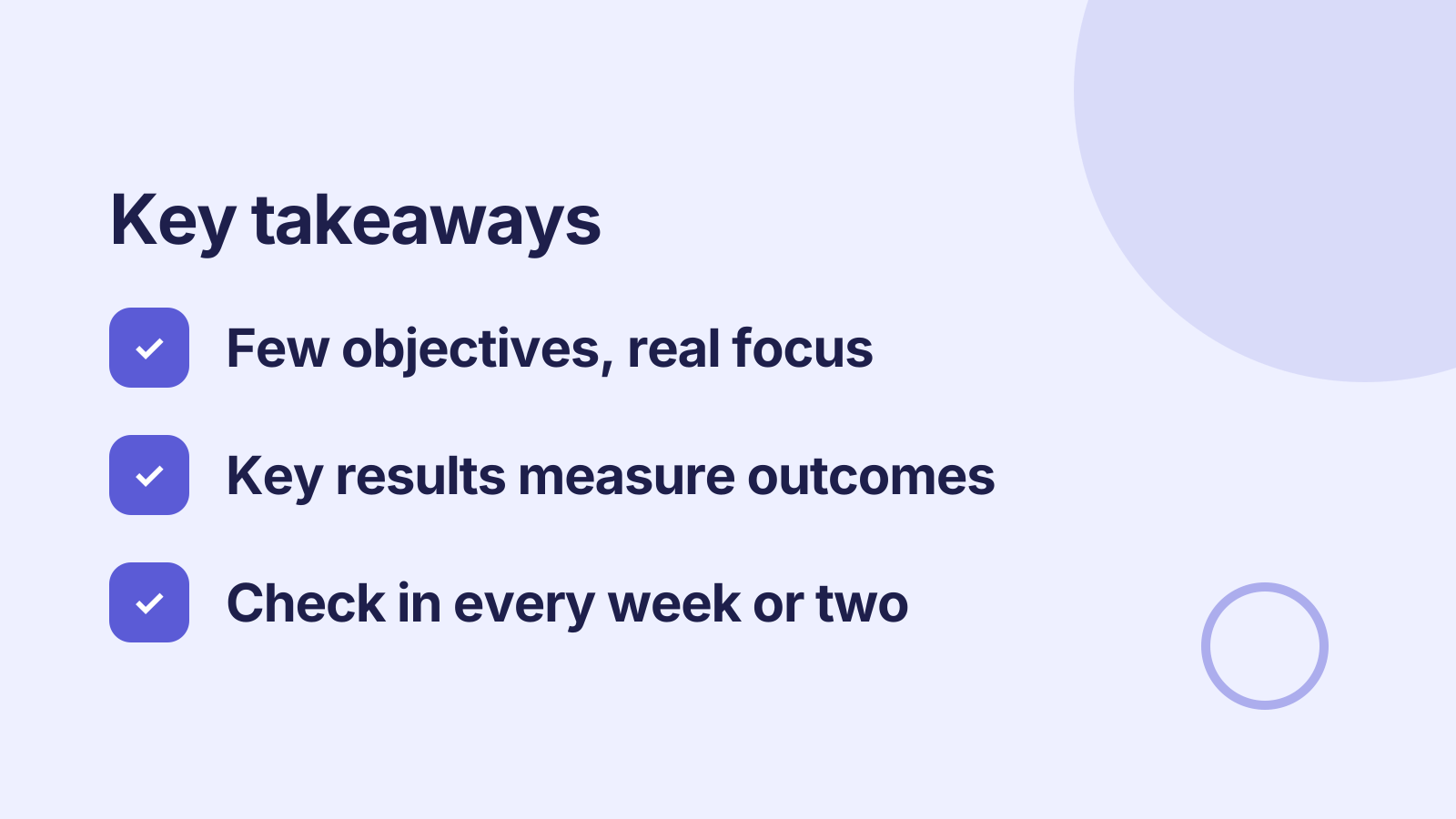 OKR planning: Key takeaways