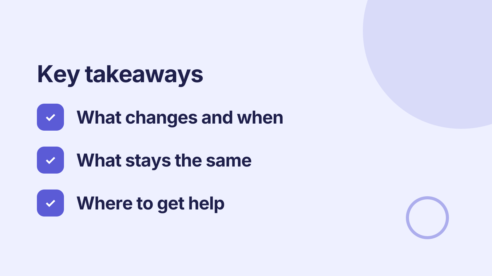 Policy briefing: Key takeaways