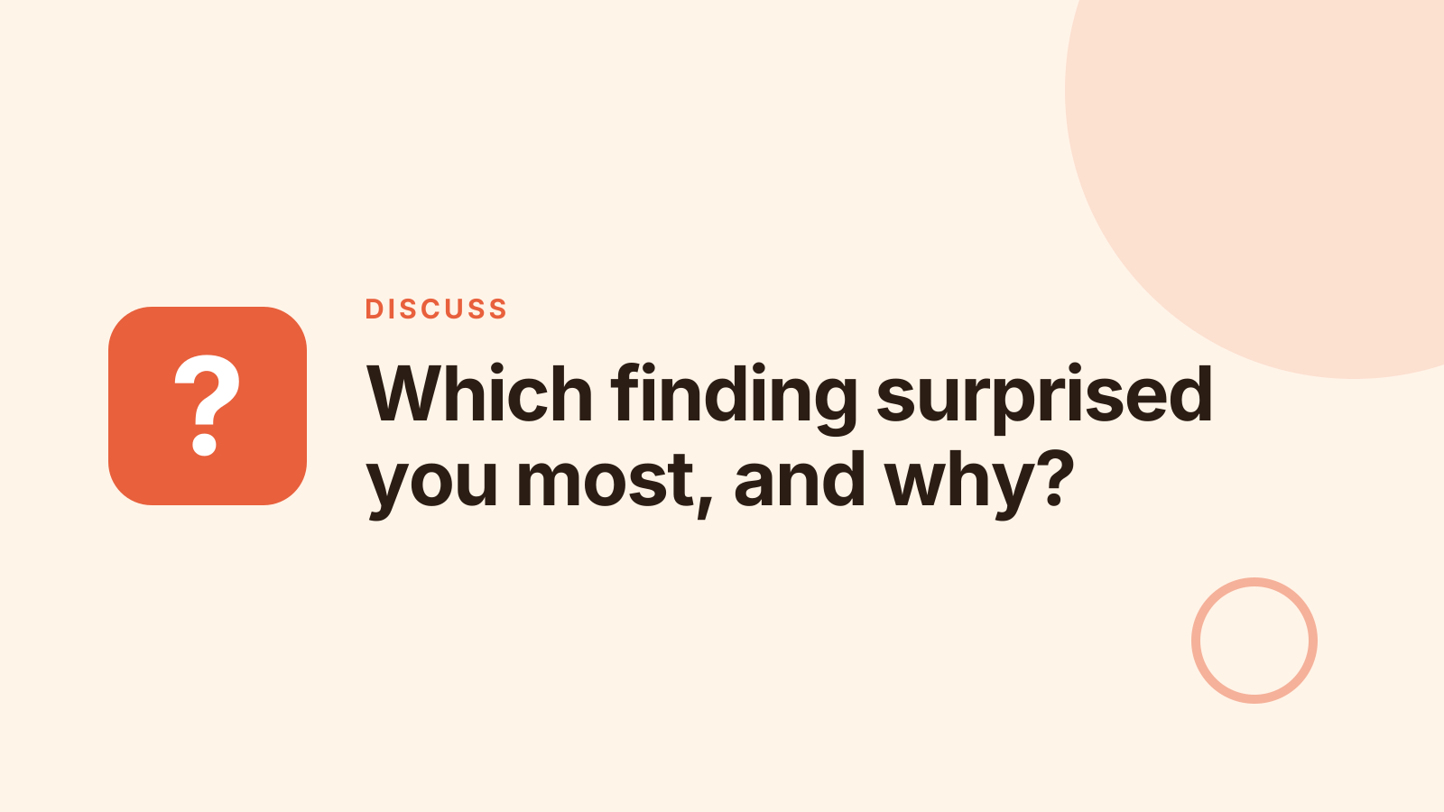 Recommendations readout: Discussion prompt