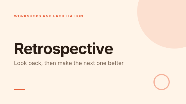 Retrospective template cover