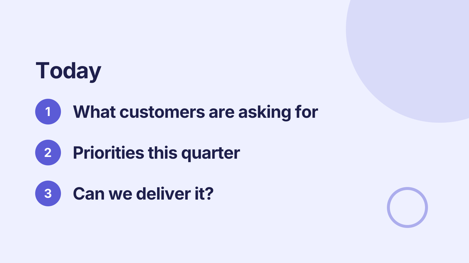 Roadmap review: Agenda