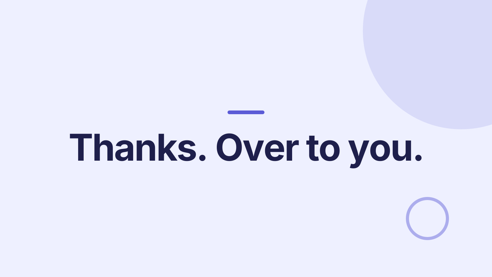 Roadmap review: Closing slide