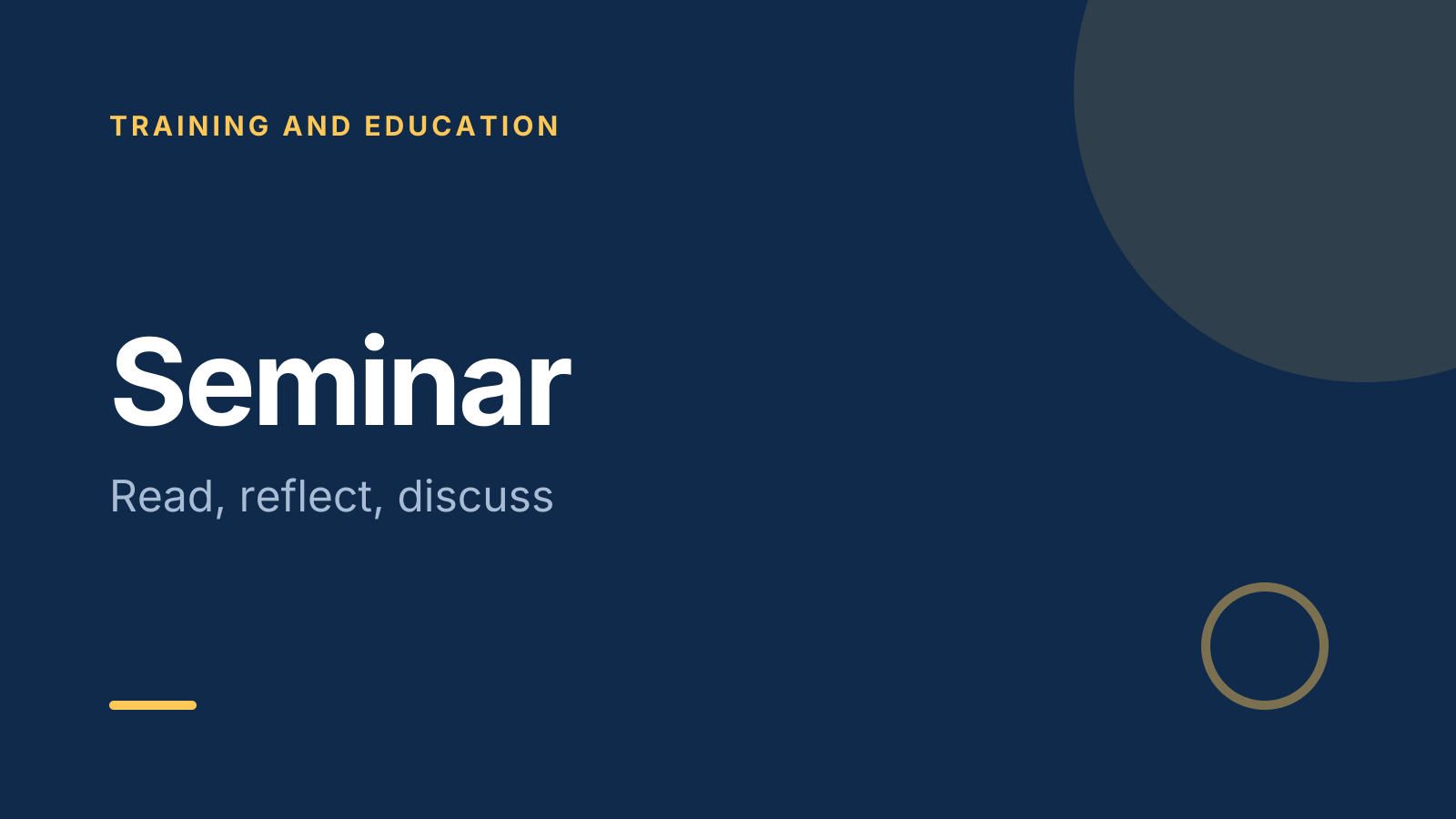 Seminar template: title slide