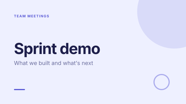 Sprint demo template cover