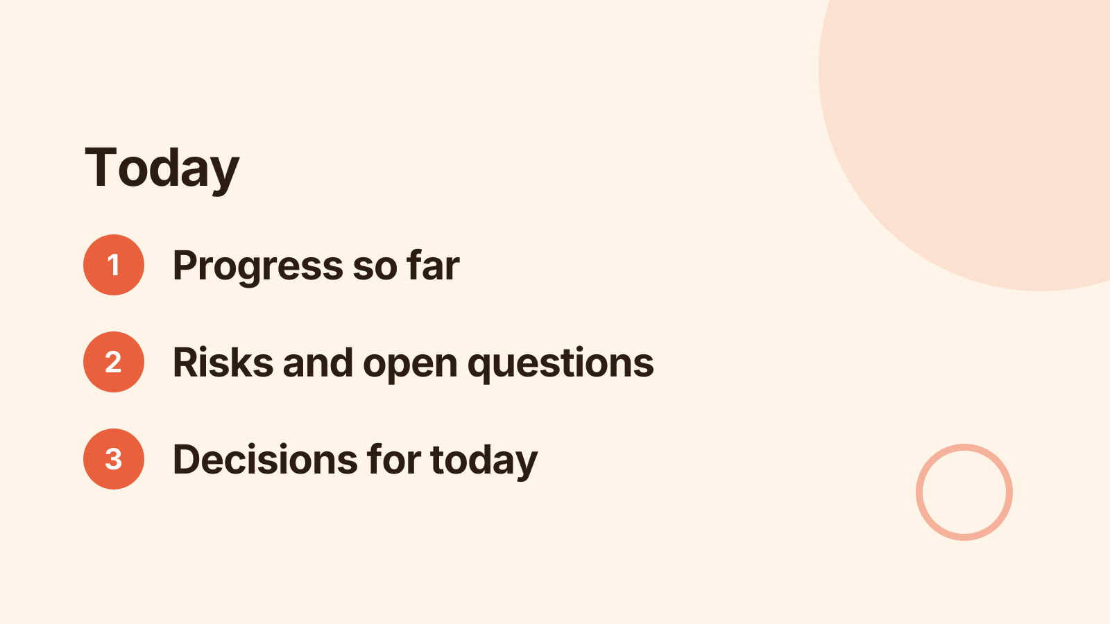 Steering meeting: Agenda
