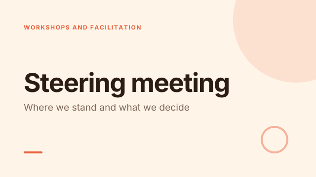 Steering meeting template cover
